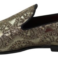 1452578.jpg Dolce & Gabbana Kuldse žakaarmustriga meeste loafrid