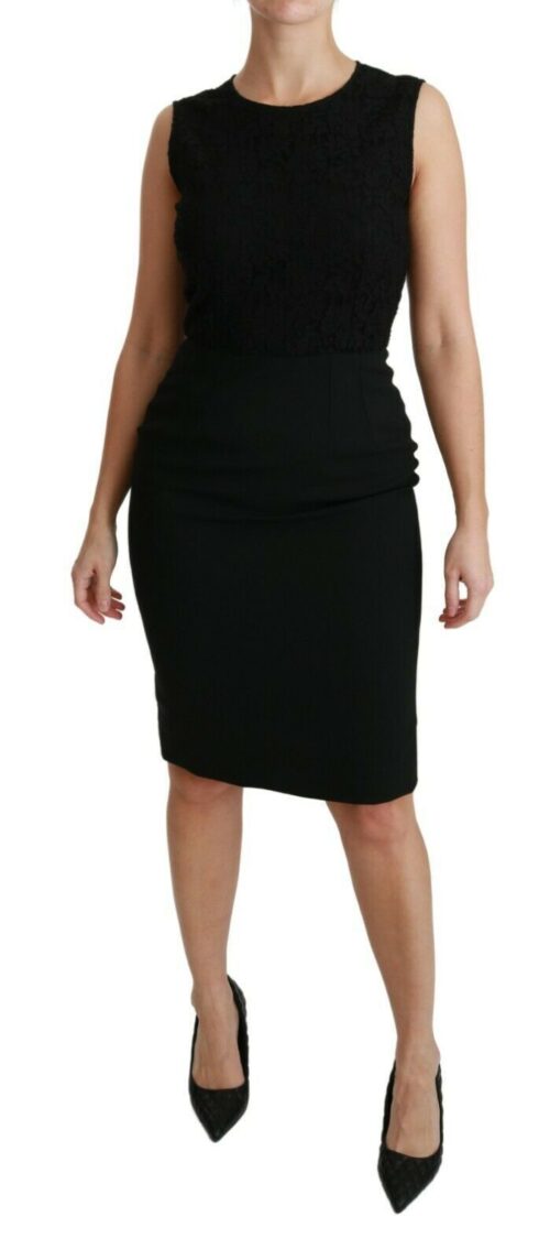 Dolce & Gabbana must pitsiline ümberlõikeline kleit