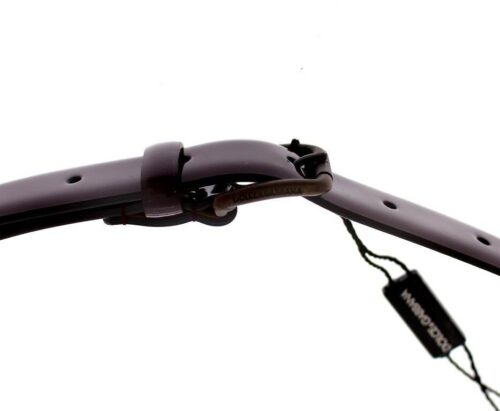 Dolce & Gabbana Purple Logo Cintura Gürtel Belt