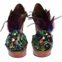 Dolce & Gabbana rohelised kristallidega platvorm-sandaalid