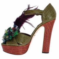 Dolce & Gabbana rohelised kristallidega platvorm-sandaalid