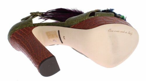 Dolce & Gabbana rohelised kristallidega platvorm-sandaalid