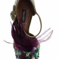 Dolce & Gabbana rohelised kristallidega platvorm-sandaalid