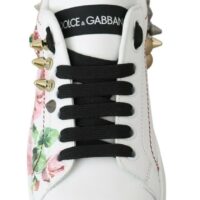 1488037.jpg Dolce & Gabbana valged kristallidega roosimustrilised tossud