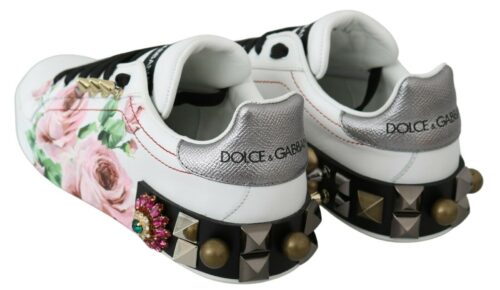 1488041.jpg Dolce & Gabbana valged kristallidega roosimustrilised tossud