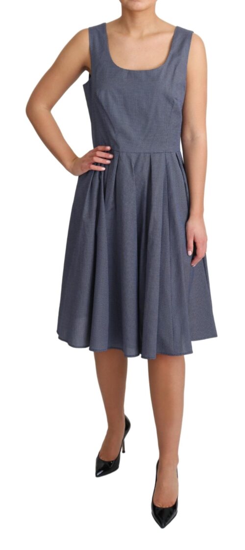 Dolce & Gabbana sinine täpiline A-lõikeline kleit 2 Dolce & Gabbana sinine täpiline A-lõikeline kleit