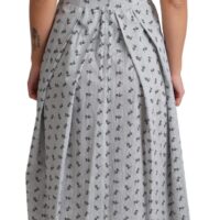 Dolce & Gabbana sinivalge lilleline puuvillane A-lõikeline kleit