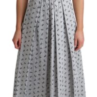 Dolce & Gabbana sinivalge lilleline puuvillane A-lõikeline kleit