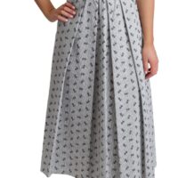 Dolce & Gabbana sinivalge lilleline puuvillane A-lõikeline kleit