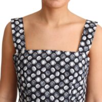 Dolce & Gabbana sinine geomeetrilise mustriga A-lõikeline puuvillane kleit