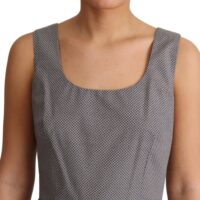 Dolce & Gabbana sinine-beež geomeetrilise mustriga puuvillane A-lõikeline kleit