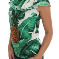 1502812.jpg Dolce & Gabbana Roheline Ananassi-Banaani Litritega Pluus-T-särk Enchanted SICILY