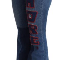 Dolce & Gabbana sinised boot cut püksid Amore Patch