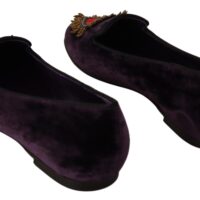 Dolce & Gabbana Purple DG Heart loafrid