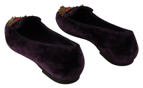 Dolce & Gabbana Purple DG Heart loafrid