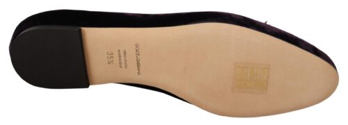 Dolce & Gabbana Purple DG Heart loafrid