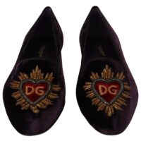Dolce & Gabbana Purple DG Heart loafrid