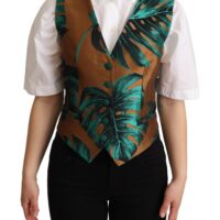 1538838.jpg Dolce & Gabbana roheline lehemustriga jacquard-vest