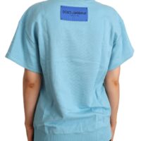 Dolce & Gabbana Sinine lühikeste varrukatega ümara kaelusega topp