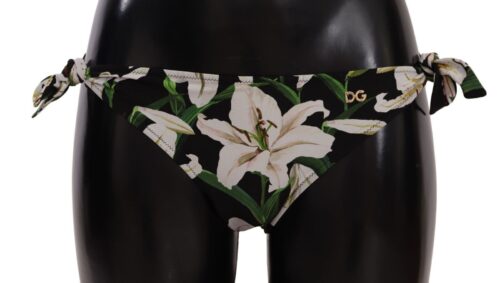 Dolce & Gabbana must bikiinipõhi Lily Print