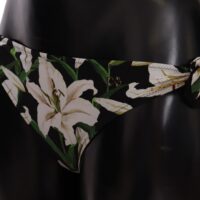 Dolce & Gabbana must bikiinipõhi Lily Print
