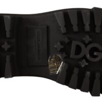 Dolce & Gabbana Mustad neetidega combat-saapad