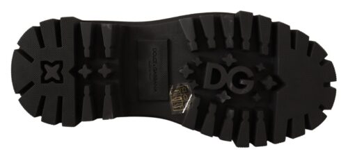 Dolce & Gabbana Mustad neetidega combat-saapad