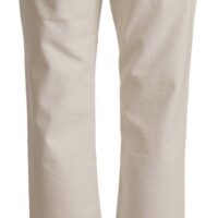 Dolce & Gabbana Off White lühendatud alt laienevad teksad