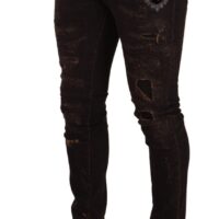 Dolce & Gabbana pruunid slim fit skinny teksapüksid