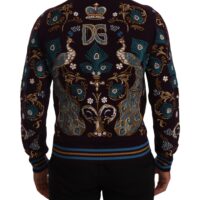Dolce & Gabbana Bordeaux Cashmere DG Crown Embroidered Sweater