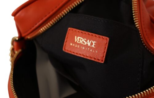 Versace Red Medusa Round Crossbody Bag