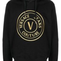 Versace Jeans must kapuutsiga pusa logo detailidega