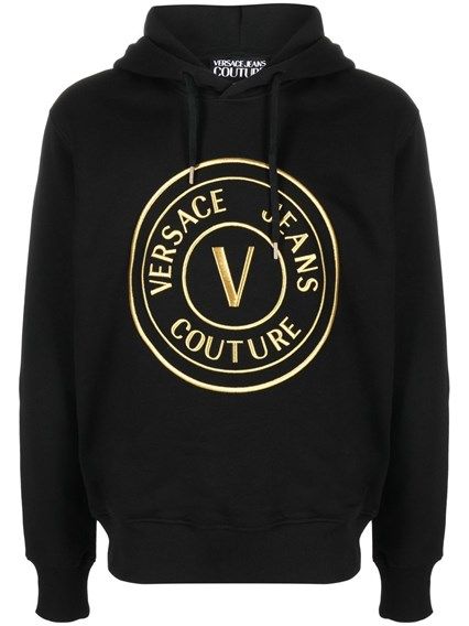 Versace Jeans must kapuutsiga pusa logo detailidega