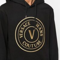Versace Jeans must kapuutsiga pusa logo detailidega