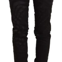 Just Cavalli mustad mid waist skinny teksad