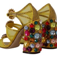 1946519.jpg Dolce & Gabbana Kollased sandaalid kristallidega Ayers-detailidega