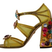 1946520.jpg Dolce & Gabbana Kollased sandaalid kristallidega Ayers-detailidega