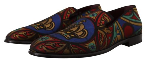 Dolce & Gabbana mitmevärvilised jacquard-mustriga loafrid