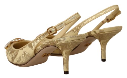Dolce & Gabbana kuldkollased slingback-kontskingad