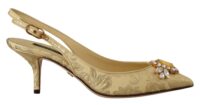 Dolce & Gabbana kuldkollased slingback-kontskingad