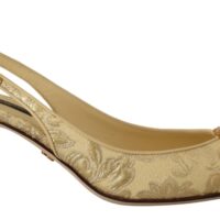 Dolce & Gabbana kuldkollased slingback-kontskingad