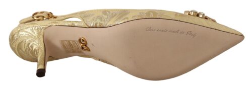 Dolce & Gabbana kuldkollased slingback-kontskingad