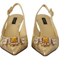 Dolce & Gabbana kuldkollased slingback-kontskingad