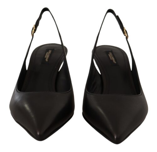 1986932.jpg Dolce & Gabbana Mustad Slingback-kontskingad