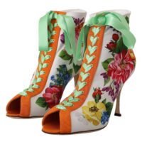 Dolce & Gabbana valged avatud ninaga kontsasaapad