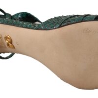 Dolce & Gabbana rohelised rihmikutega sandaalid kontsaga