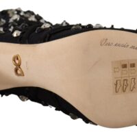 Dolce & Gabbana Mustad kontsasaapad kristallidega