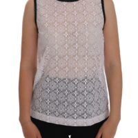 Dolce & Gabbana Valge pitsiline tank-top T-särk