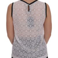 Dolce & Gabbana Valge pitsiline tank-top T-särk