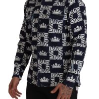 Dolce & Gabbana Sinine vabaaja särk DG Crown Logo